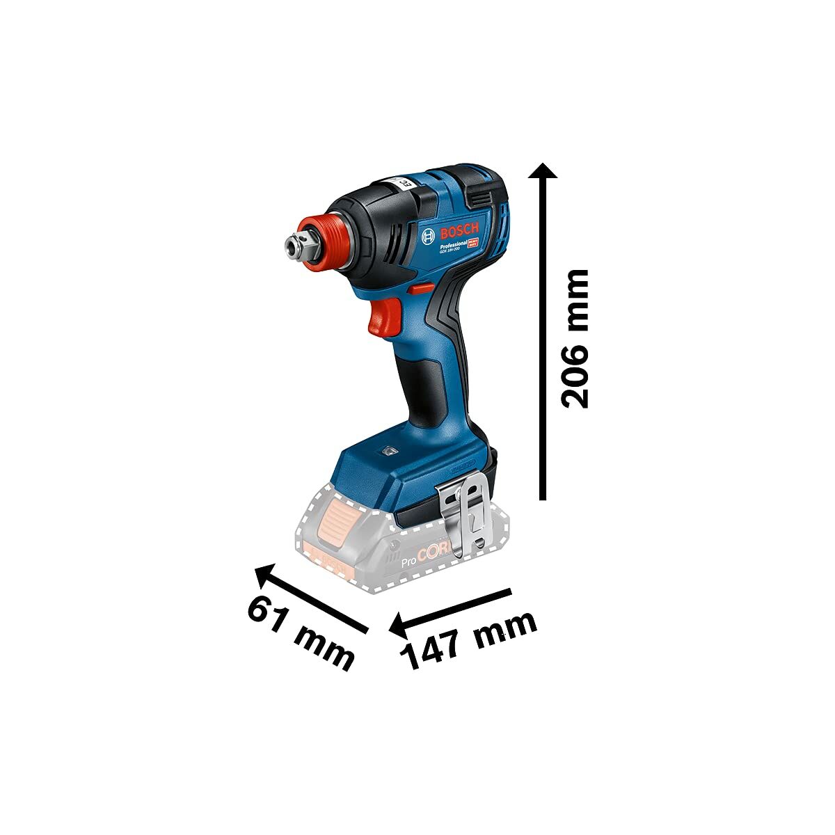 Elektrischer Schraubendreher BOSCH GDX 18V-200 Professional 200 Nm