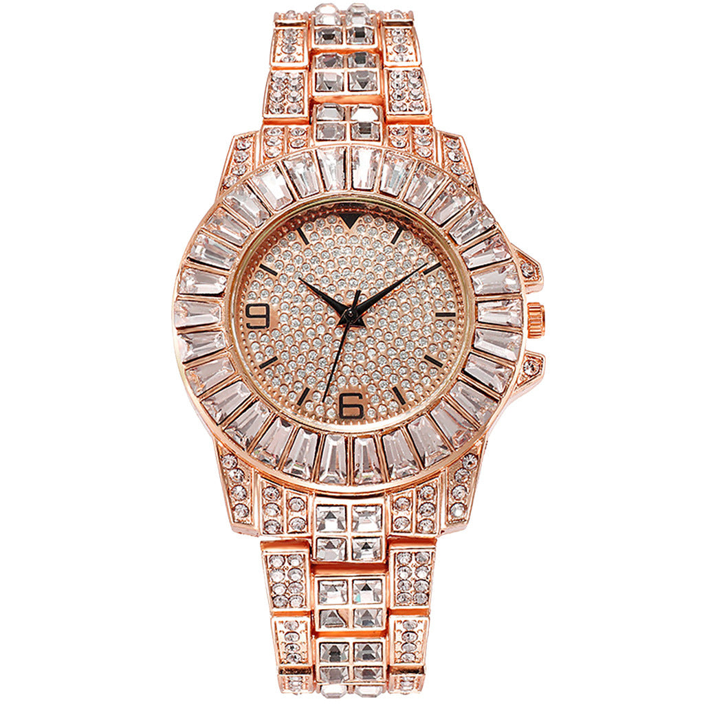 Damen Hip Hop Gliederkette Uhr mit Strass – Bild 3 | LuxeStyle