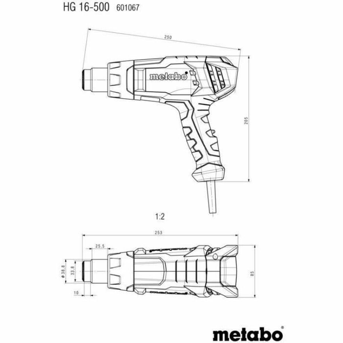 Heissluftgebläse Metabo HG 16-500 1600 W