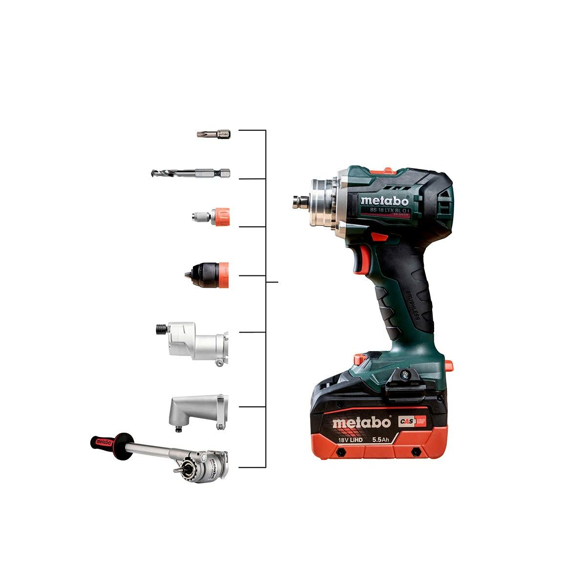 Elektrischer Schraubendreher Metabo BS 18 LTX BL QI