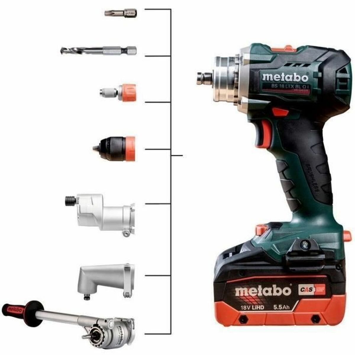 Elektrischer Schraubendreher Metabo BS 18 LTX BL QI