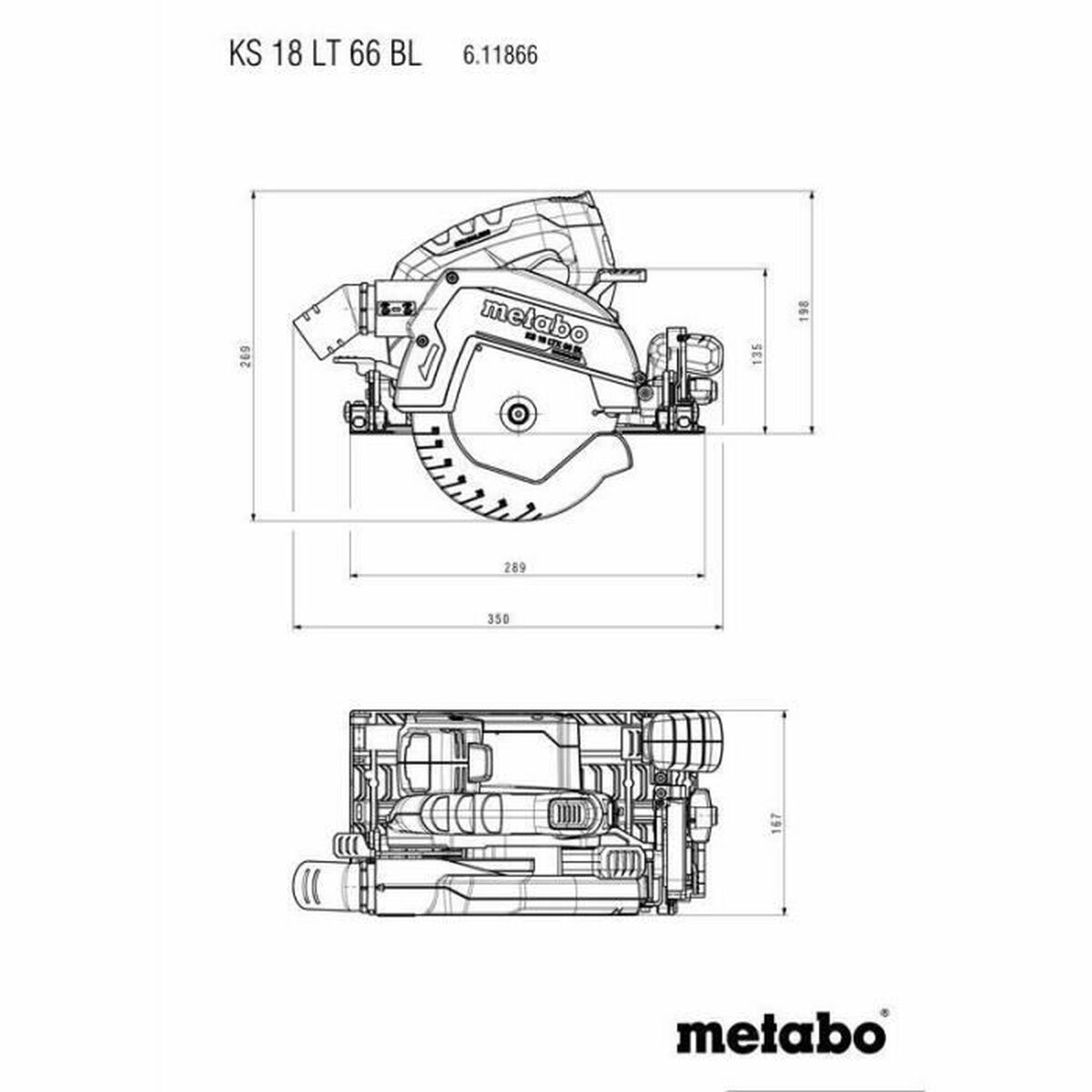 Kreissäge Metabo KS 18 LTX 66 BL 18 V 165 mm