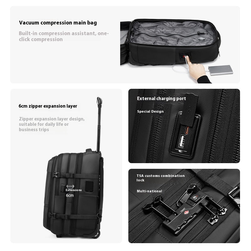 Vielseitiger Trolley Rucksack für Geschäftsreisen – Bild 5 | LuxeStyle