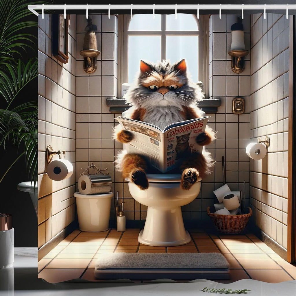 Katzen-Duschkabinen-Vorhang
