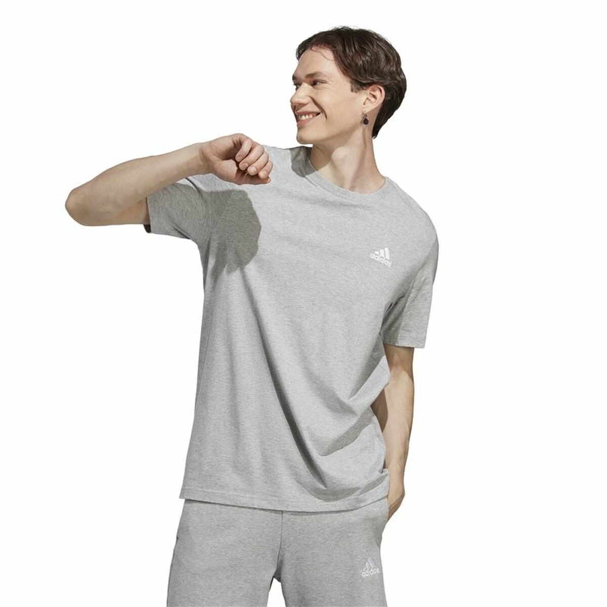 Herren-T-Shirt «Adidas» Essentials Grau