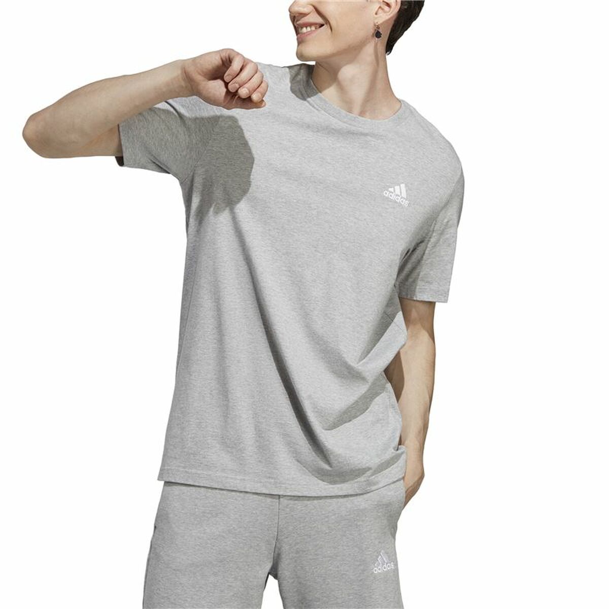 Herren-T-Shirt «Adidas» Essentials Grau