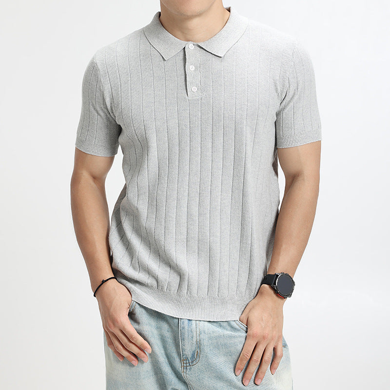 Herren-Hemdbluse Leicht-Luxus Strickmuster