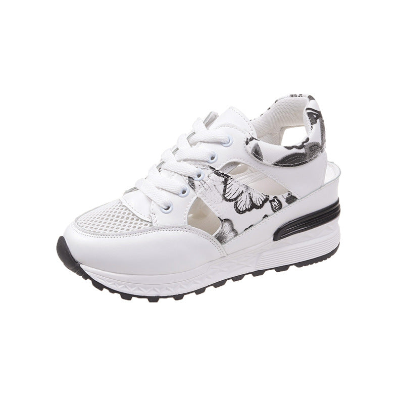 Atmungsaktive Mesh-Sneaker mit dicker Sohle