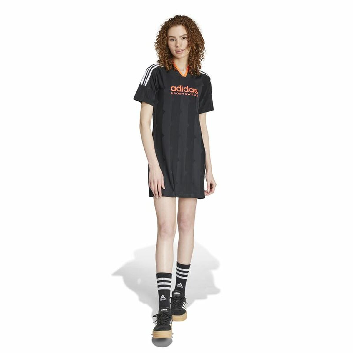 Kleid Adidas Tiro Cut 3 Bandas Jacquard Schwarz