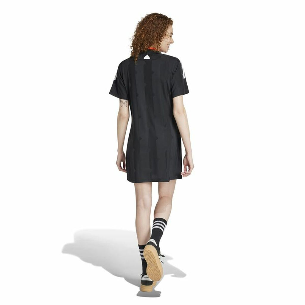 Kleid Adidas Tiro Cut 3 Bandas Jacquard Schwarz