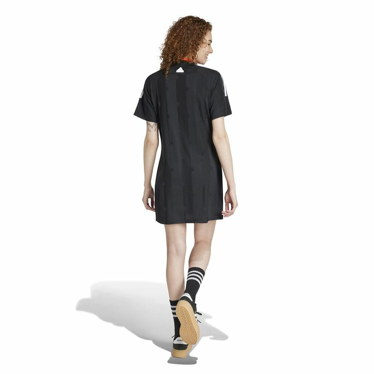 Kleid Adidas Tiro Cut 3 Bandas Jacquard Schwarz