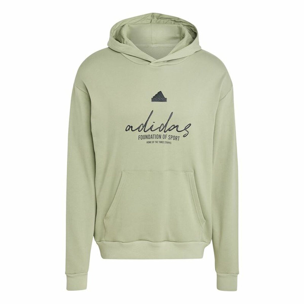 Herren Sweater mit Kapuze Adidas Brand Love French Terry Hoodie grün – LuxeStyle Schweiz