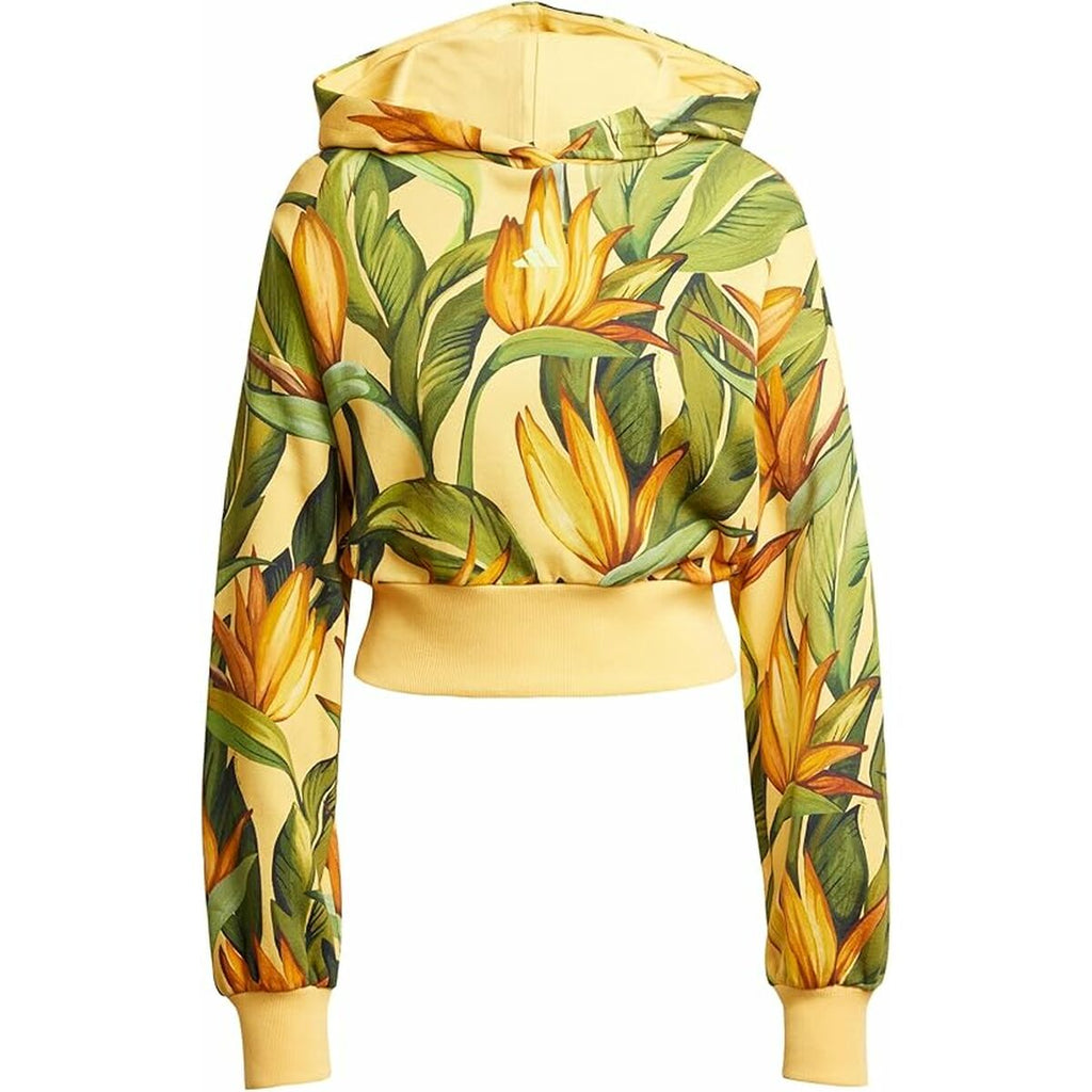 Damen Sweater mit Kapuze Adidas FARM HOODIE JD6282 Gelb