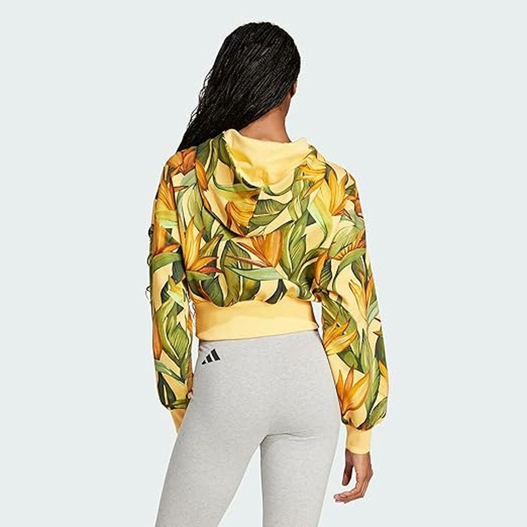 Damen Sweater mit Kapuze Adidas FARM HOODIE JD6282 Gelb