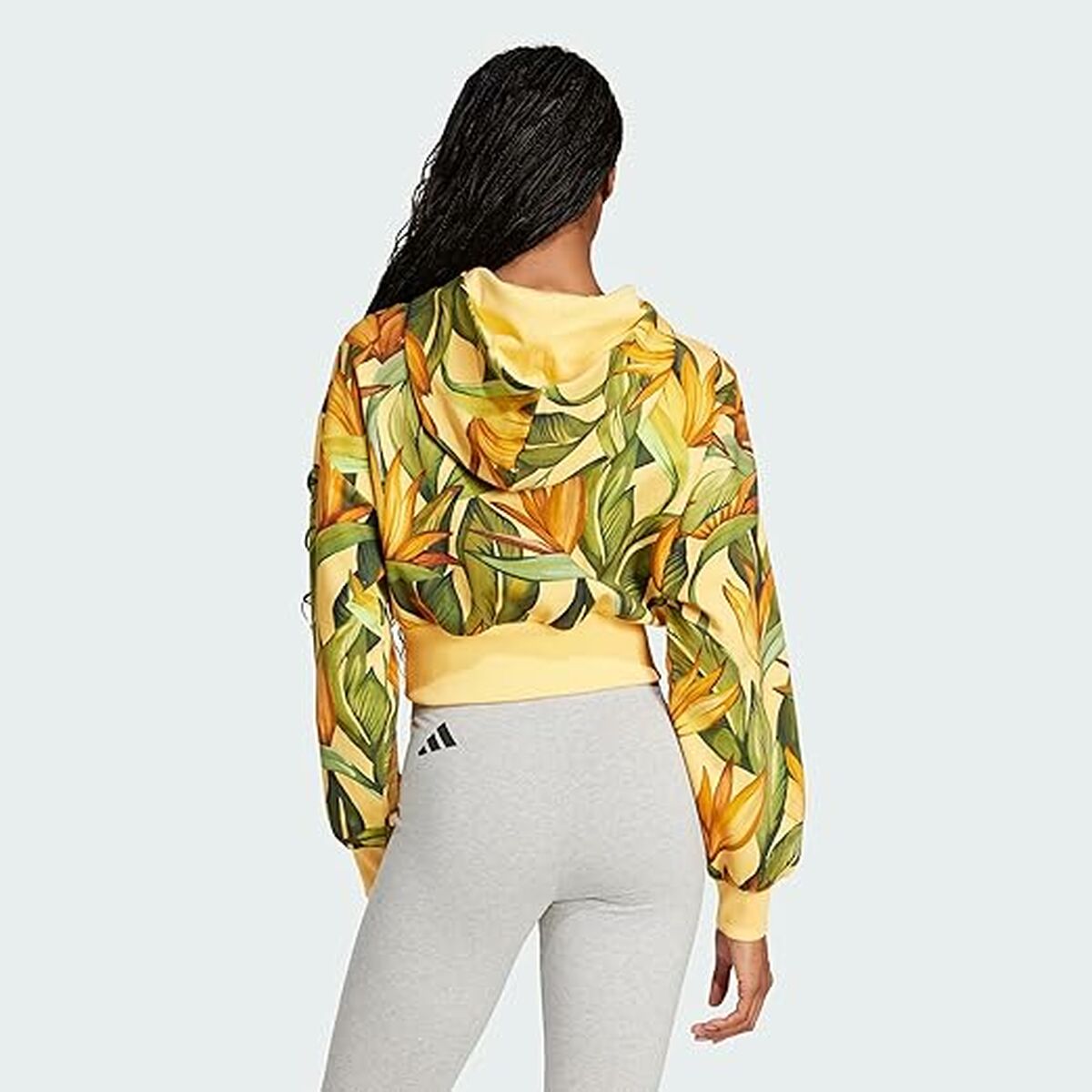 Damen Sweater mit Kapuze Adidas FARM HOODIE JD6282 Gelb