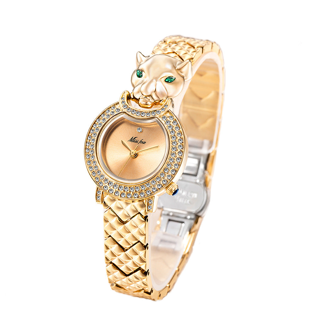 Leopard Damenuhr mit kleinem Zifferblatt | LuxeStyle