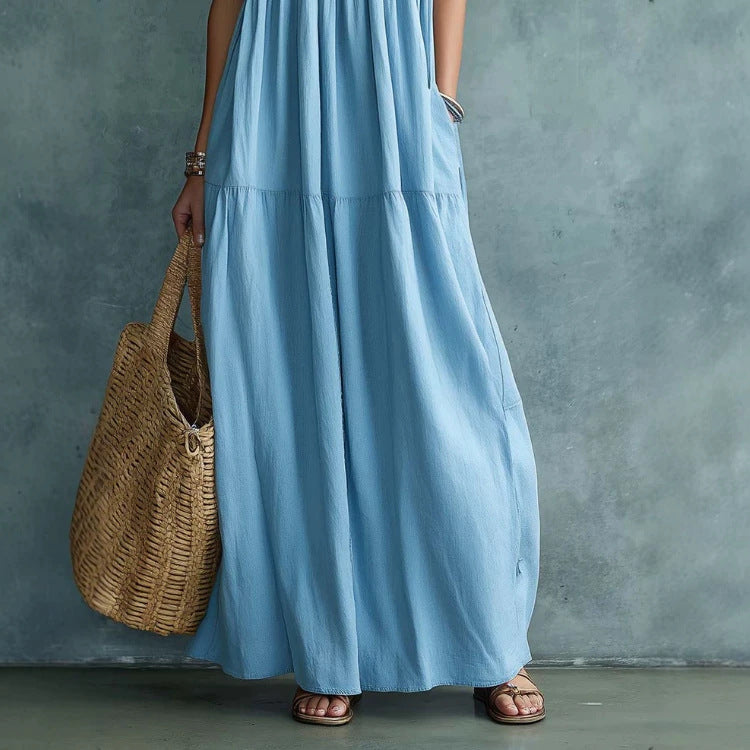Beige Maxi Kleid – Bild 6 | LuxeStyle