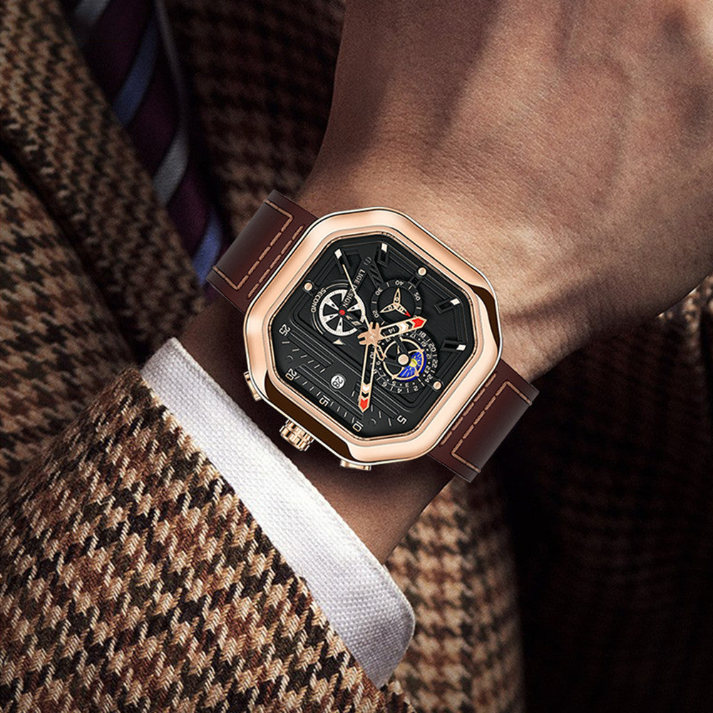 Herrenuhr Premium Sense Square Business – Bild 5 | LuxeStyle