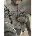 Fair Isle Strickpullover mit langen Ärmeln