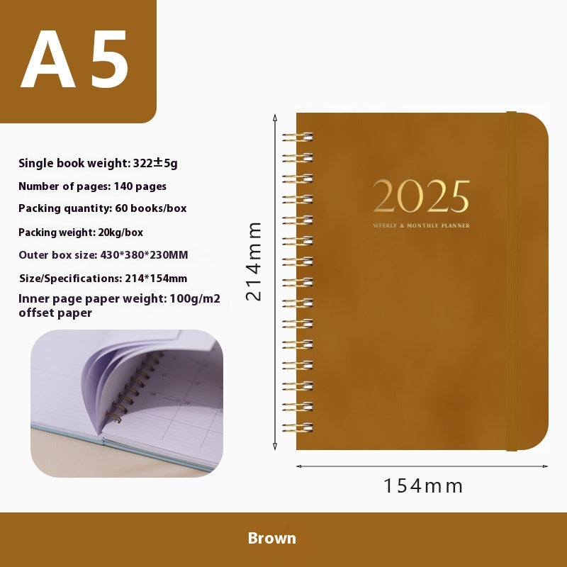 Kunstleder-Notizbuch mit Metallspirale A5 – Bild 2 | LuxeStyle
