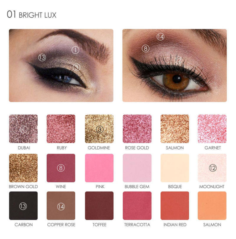 Lidschatten-Palette mit 18 Farben – Bild 8 | LuxeStyle