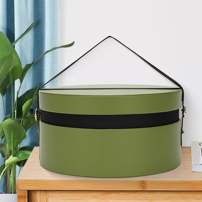 Leder Geschenkbox Rund