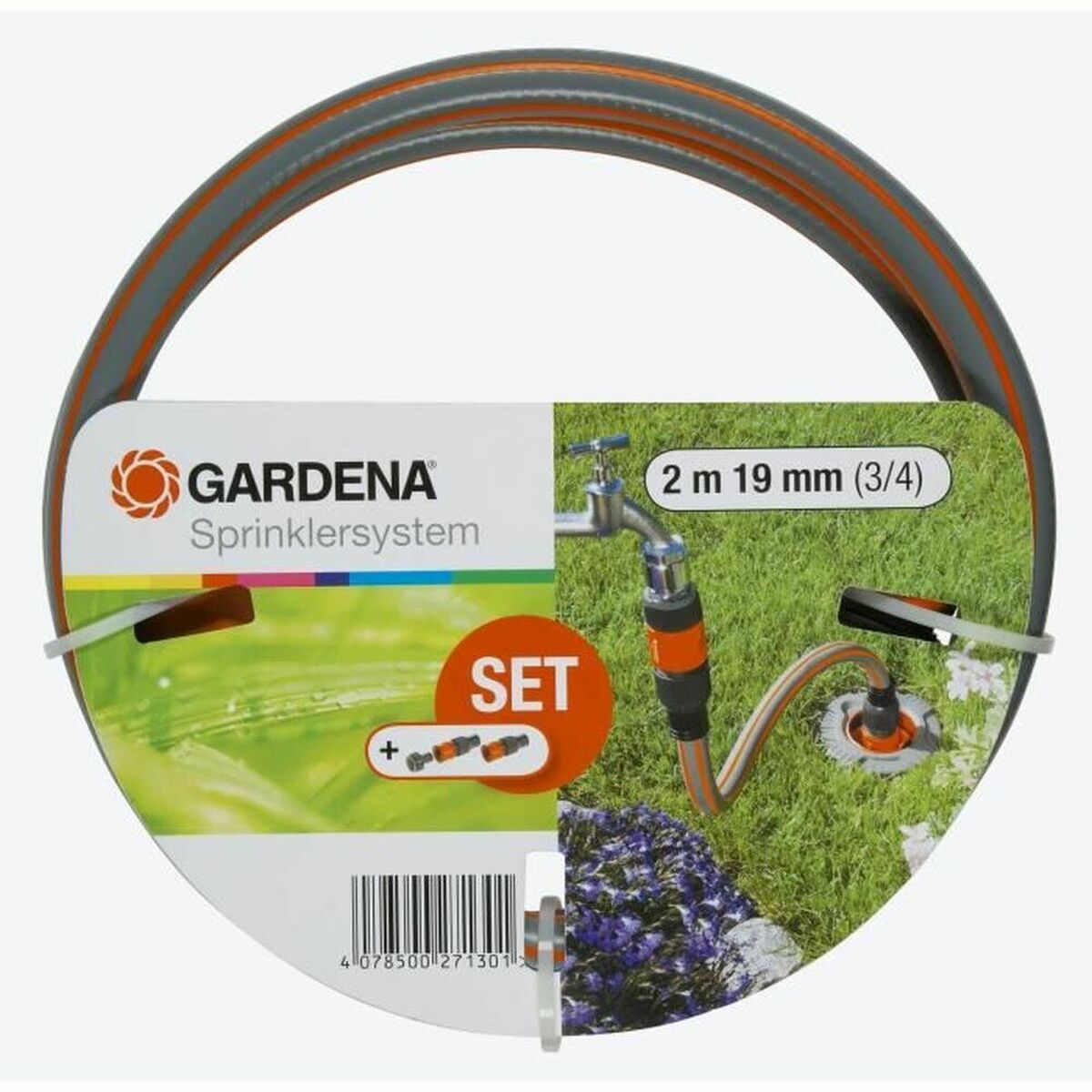 Schlauchanschluss Gardena Bewässerungssystem Ø 19 mm 2 m