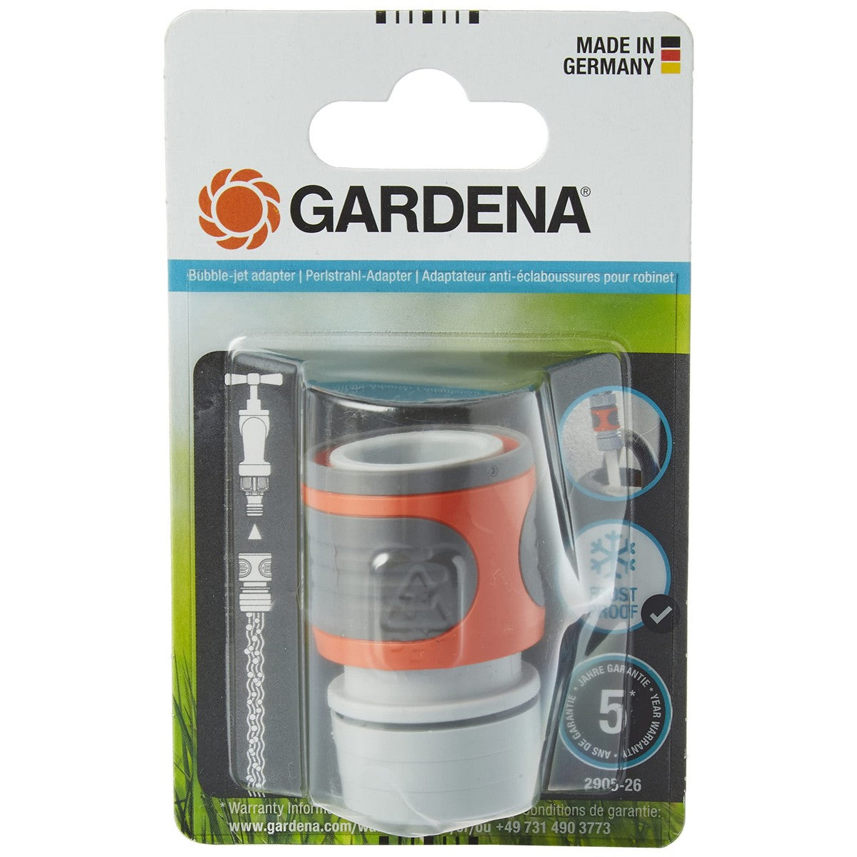 Schlauchanschluss Gardena Bubble-Jet Wasserhahn Diffusor mit Gewinde