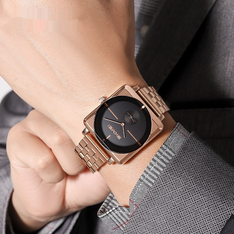 Quarz-Armbanduhr mit separater Sekundenanzeige