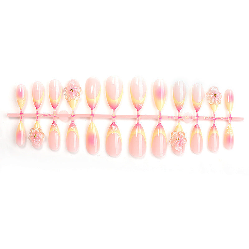 Handgemachte Pinch-Blumen Mandel-Nagelspitzen – Bild 4 | LuxeStyle