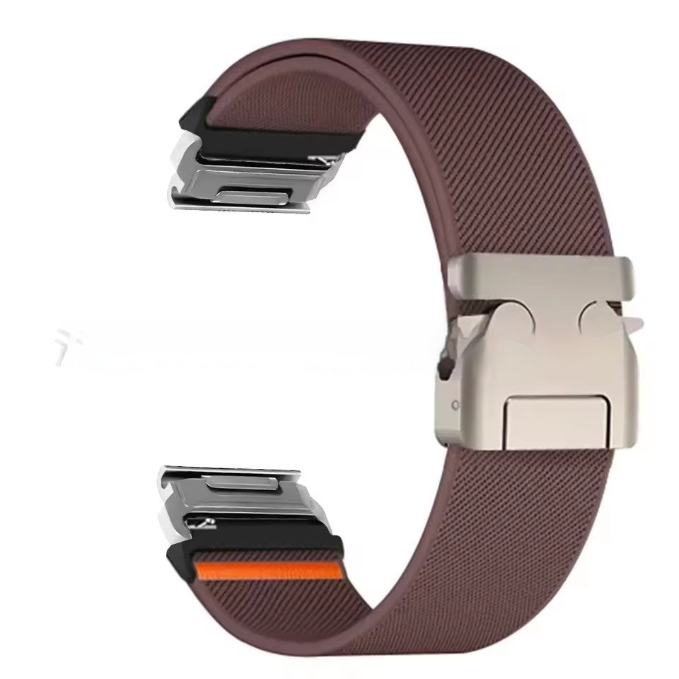 Elastisches Nylon-Armband mit Schirmverschluss 22/26 mm