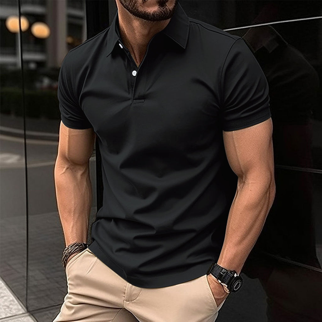 Polo-Shirt Kurzarm Herren – Unifarben