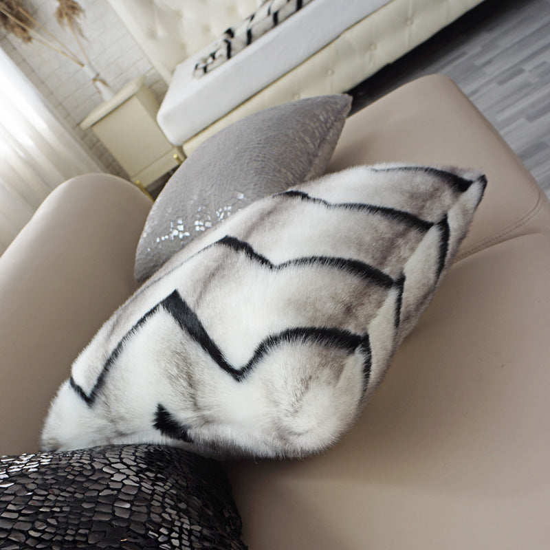 Kissenbezug Zebra-Tiger-Muster, Plüsch – Bild 3 | LuxeStyle