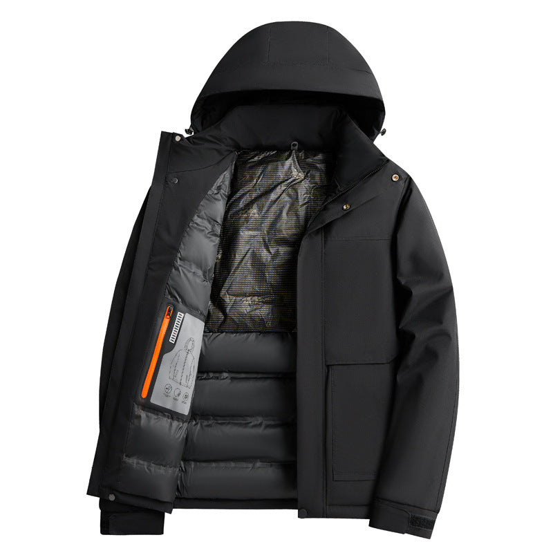 Gefütterte Wander- und Freizeitjacke für Herren
