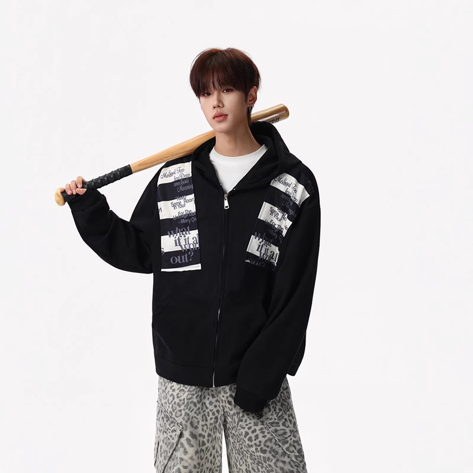 Sportlicher Cardigan Hoodie für Herren – Ansicht 2