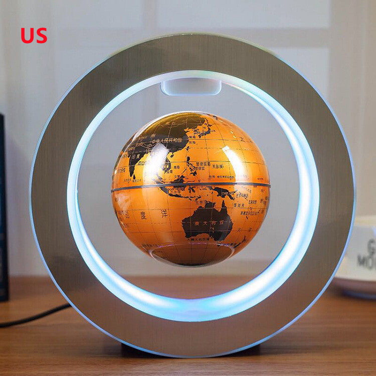 Schwebende LED-Weltkarte mit Magnetlevitation