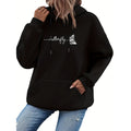 Kapuzenpullover mit Schmetterlings-Print