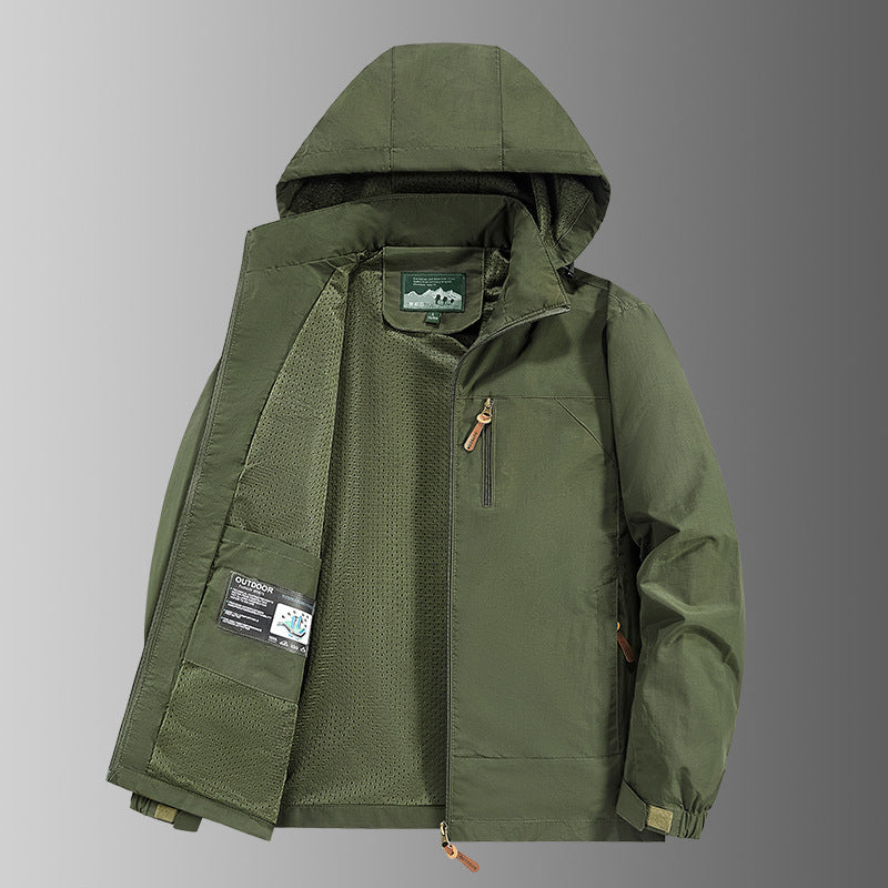 Winddichte Kapuzenjacke für Herren