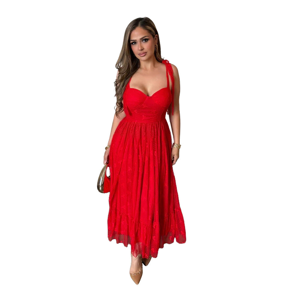 Casual A-Linien Mesh-Kleid für Damen