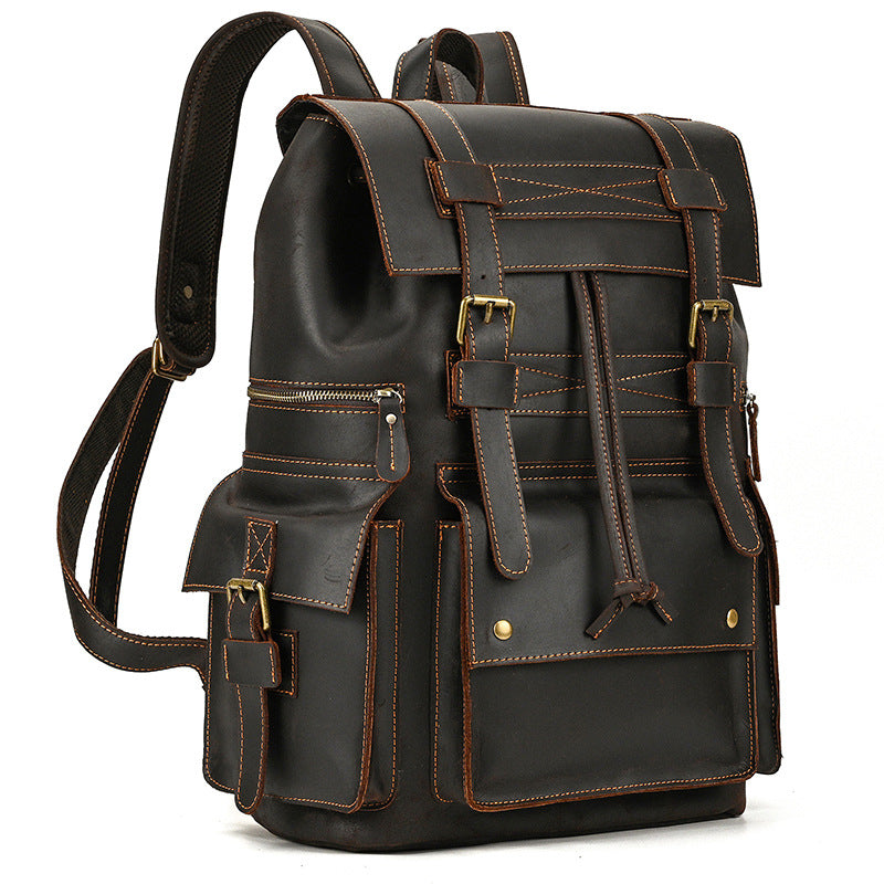 Crazy Horse Leder Multifunktionsrucksack – Bild 12 | LuxeStyle