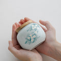 Misty Blue Keramik Teedose “Spring Snow” | LuxeStyle