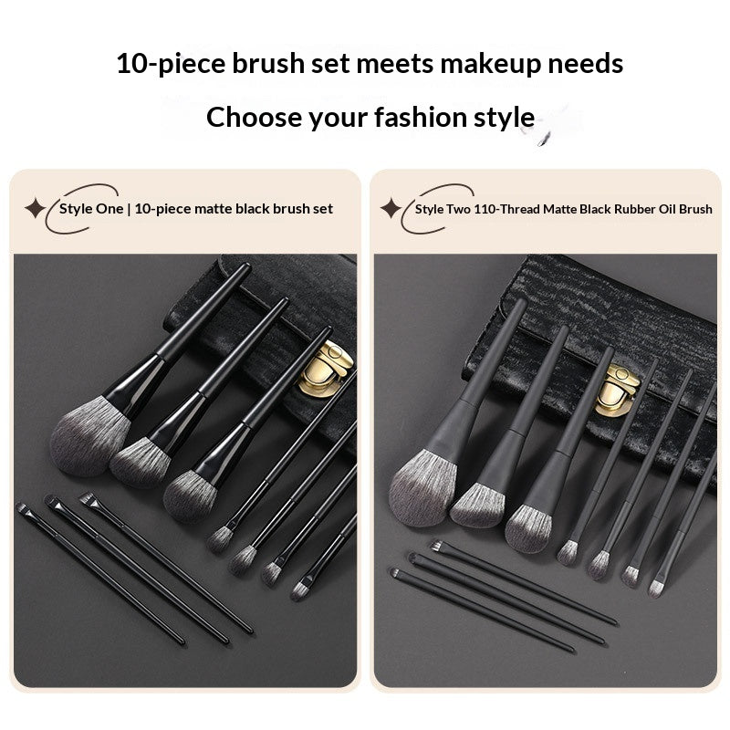 Mattes Make-up Pinselset mit Nylonborsten