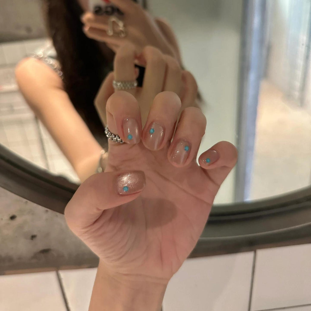 Cat's Eye Nails: Abnehmbare Sticker in Mint – Bild 6 | LuxeStyle