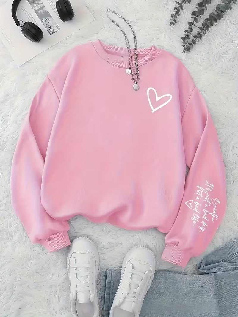 Trendiges Rundhals-Sweatshirt für Damen
