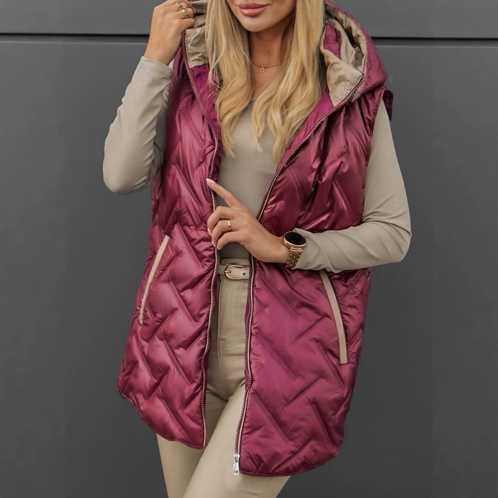 Wintermantel ohne Ärmel, mittellang – Bild 2 | LuxeStyle