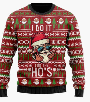 Herren Hoodie mit Santa- und Biermuster