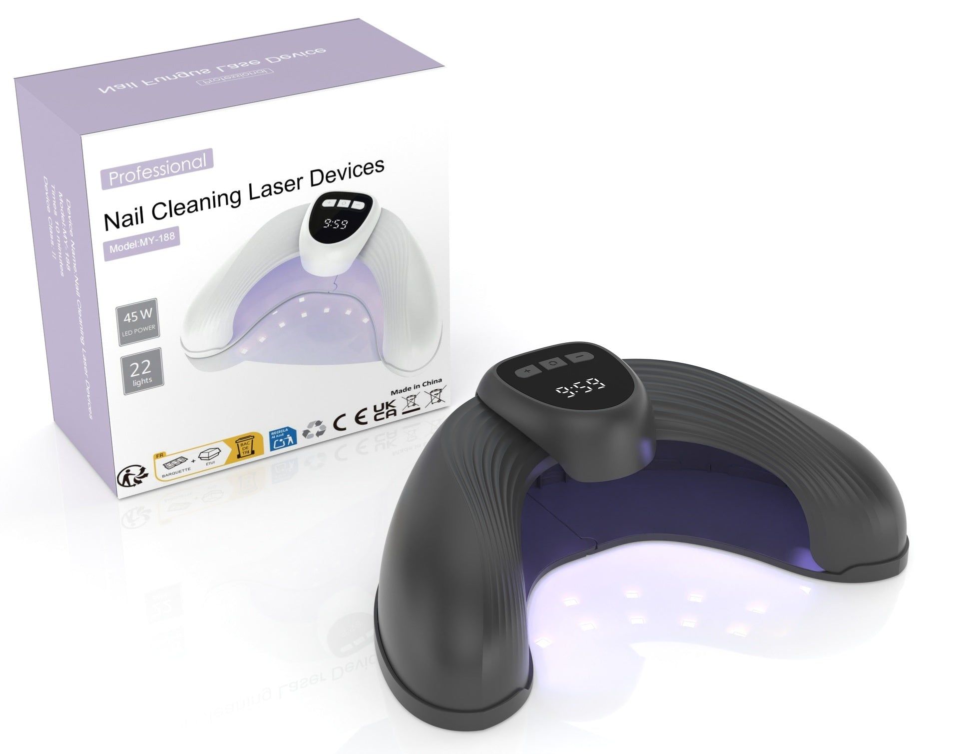 U-förmiges portables Nagel-Lichttherapiegerät – Ansicht 2
