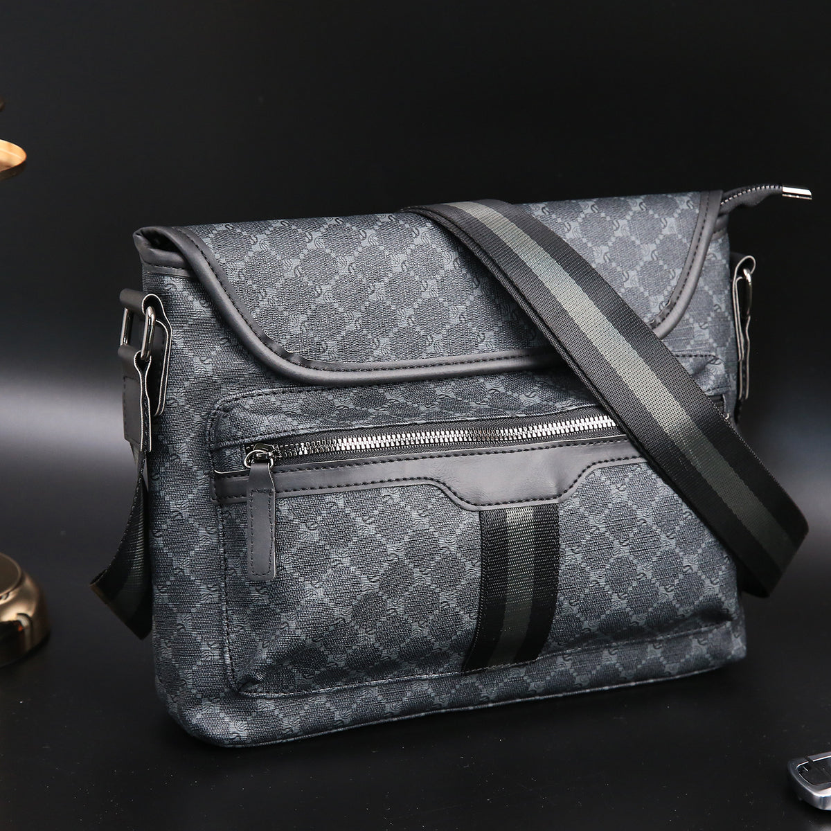 Männer Crossbody Rucksack Plaid – Bild 3 | LuxeStyle