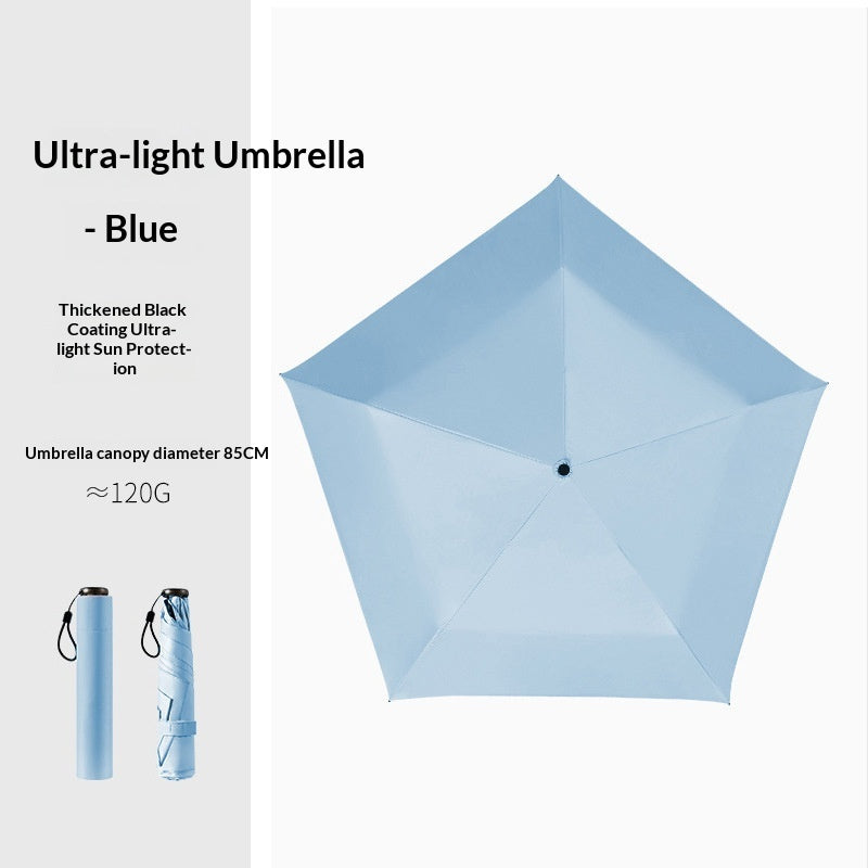 Ultraleichter 3-fach Regenschirm mit 5 Rippen