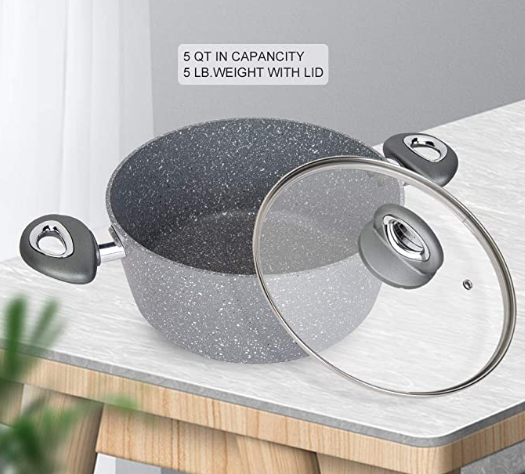 Antihaft-Suppentopf «Medical Stone» (24 cm) – Bild 2 | LuxeStyle